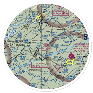 Flaglor Airport (8TN4) VFR Sectional Sticker (30 mile)