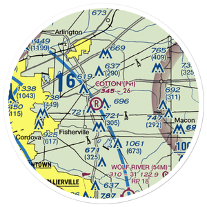 Parker Airport (8TN1) VFR Sectional Sticker (20 mile)