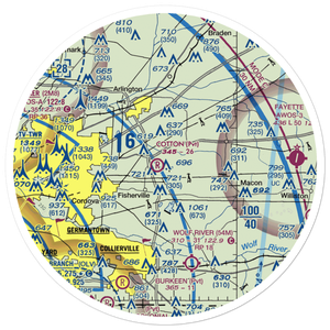 Parker Airport (8TN1) VFR Sectional Sticker (30 mile)