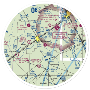 Tradewind Agricultural Airport (8TE8) VFR Sectional Sticker (30 mile)