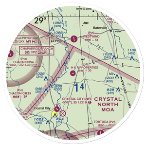 H & F Properties Airport (8TE4) VFR Sectional Sticker (30 mile)