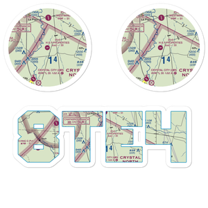 H & F Properties Airport (8TE4) VFR Sectional Sticker Pack