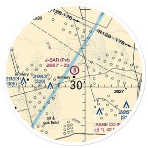 J-Bar Ranch Airport (8TE2) VFR Sectional Sticker (20 mile)