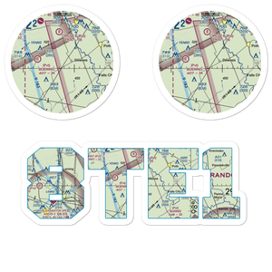 Wall Flying Service Airport (8TE1) VFR Sectional Sticker Pack