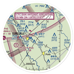 Gillingham Airport (8TE0) VFR Sectional Sticker (20 mile)