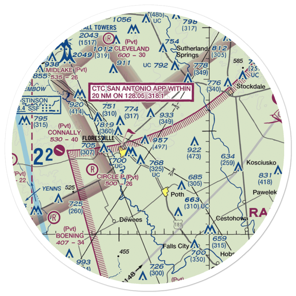 Gillingham Airport (8TE0) VFR Sectional Sticker (30 mile) 