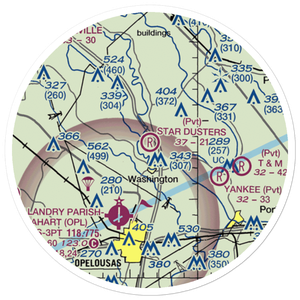 Star Dusters Airport (8TA9) VFR Sectional Sticker (20 mile)