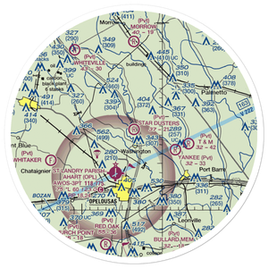 Star Dusters Airport (8TA9) VFR Sectional Sticker (30 mile)