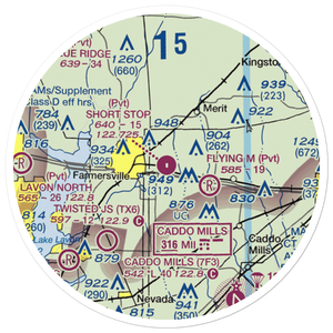 Short Stop Airport (8TA5) VFR Sectional Sticker (20 mile)