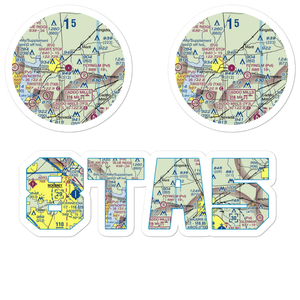 Short Stop Airport (8TA5) VFR Sectional Sticker Pack