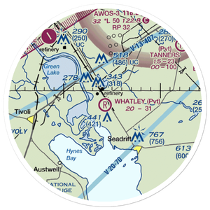 Whatley Flying Service Airport (8TA1) VFR Sectional Sticker (20 mile)