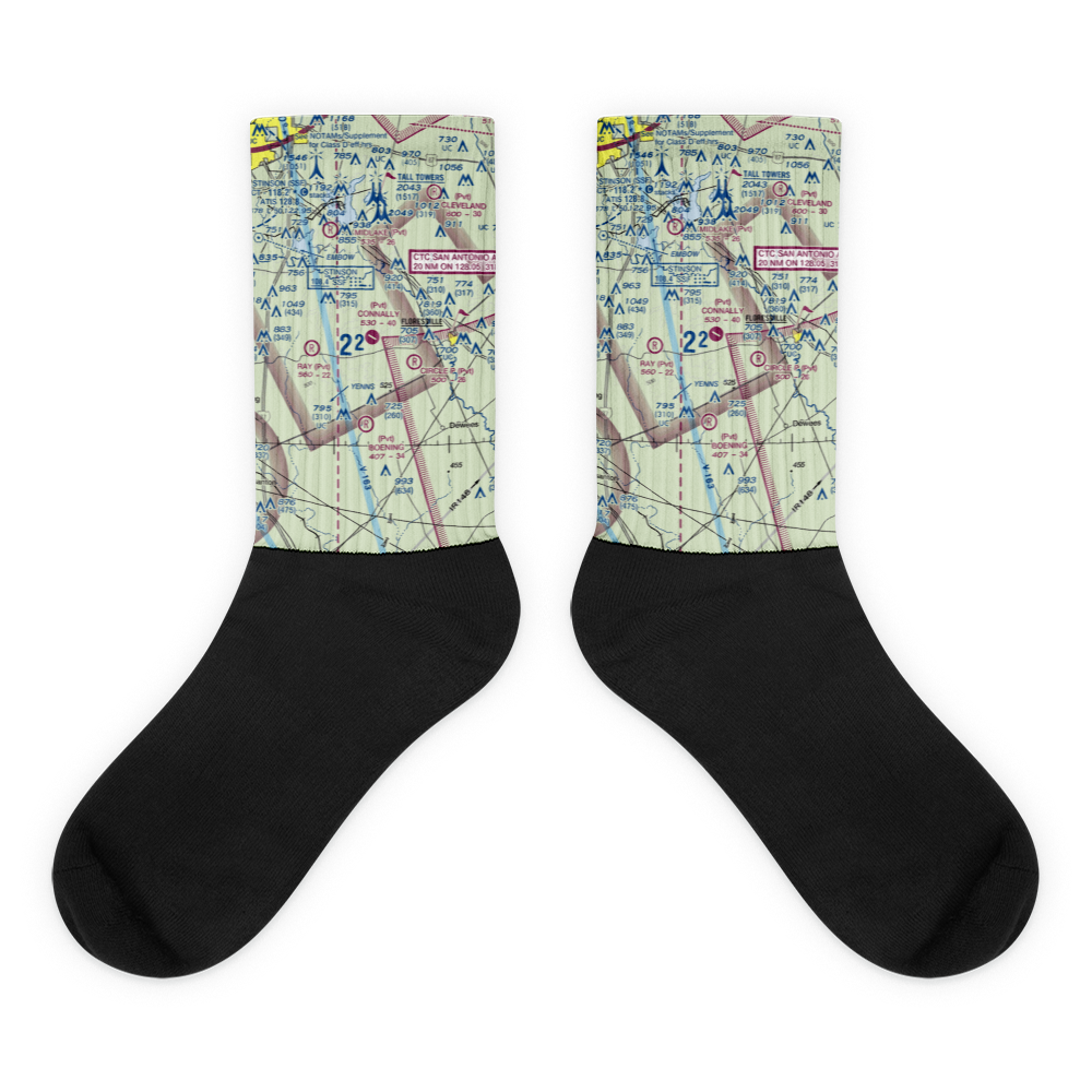John B Connally Ranch Airport (8TA0) VFR Sectional Socks 