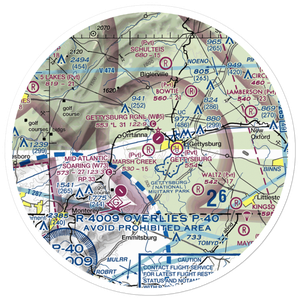 Marsh Creek Airport (8PN9) VFR Sectional Sticker (30 mile)