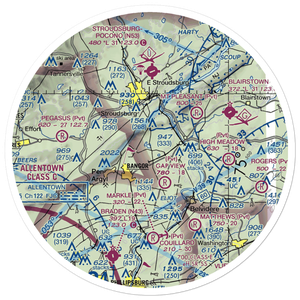 Hallett's Airport (8PN2) VFR Sectional Sticker (30 mile)