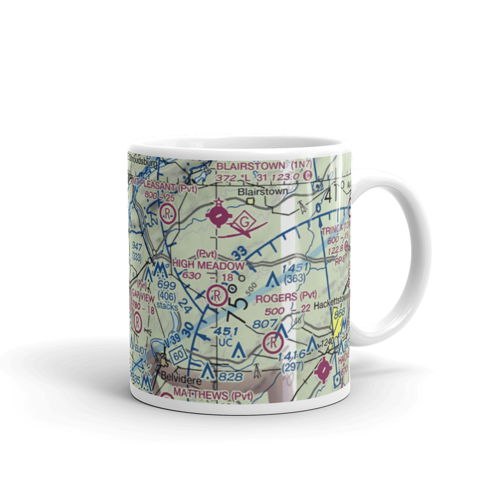 Hallett's Airport (8PN2) VFR Sectional  Mug 