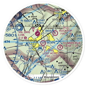 Lost Acres Airport (8PN0) VFR Sectional Sticker (20 mile)