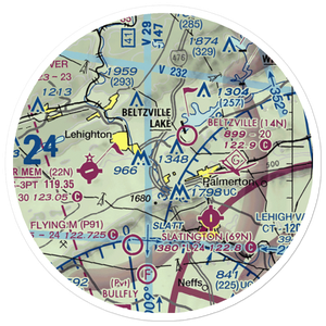 Sunny Rest Airport (8PA8) VFR Sectional Sticker (20 mile)
