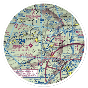 Sunny Rest Airport (8PA8) VFR Sectional Sticker (30 mile)