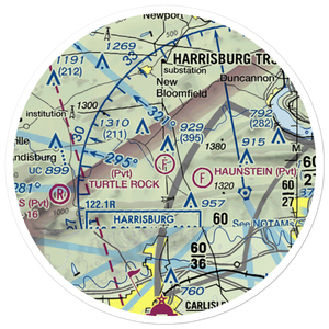 Turtle Rock Airstrip (8PA6) VFR Sectional Sticker (20 mile)