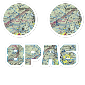 Turtle Rock Airstrip (8PA6) VFR Sectional Sticker Pack