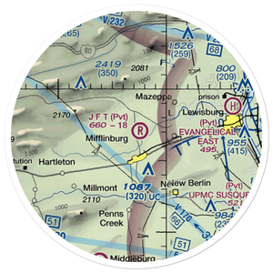 J F T Airport (8PA4) VFR Sectional Sticker (20 mile)