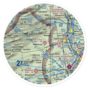 J F T Airport (8PA4) VFR Sectional Sticker (30 mile)