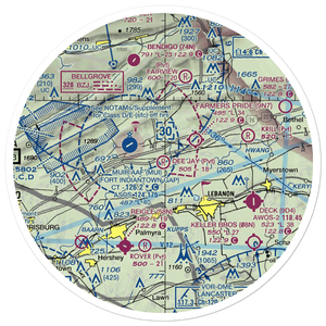 Dee Jay Airport (8PA1) VFR Sectional Sticker (30 mile)