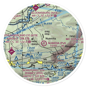 Numidia Airport (8PA0) VFR Sectional Sticker (20 mile)
