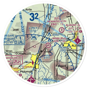 Gates Airport (8OR7) VFR Sectional Sticker (20 mile)