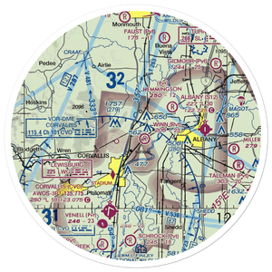 Gates Airport (8OR7) VFR Sectional Sticker (30 mile)