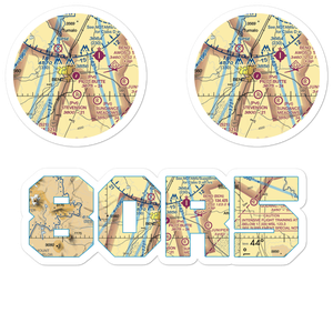Pilot Butte Airport (8OR5) VFR Sectional Sticker Pack