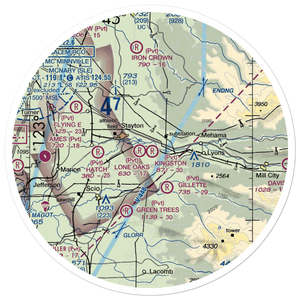 Kingston Airpark (8OR2) VFR Sectional Sticker (30 mile)