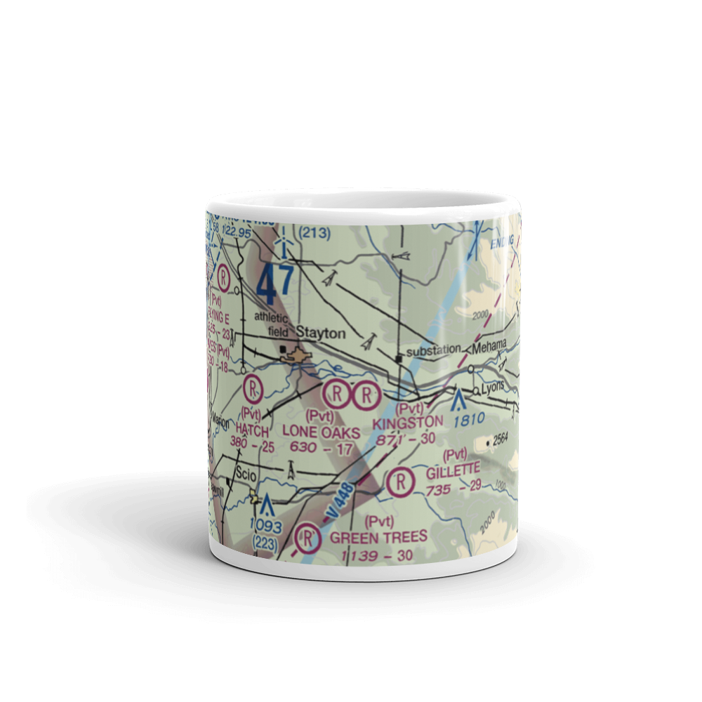 Kingston Airpark (8OR2) VFR Sectional  Mug 
