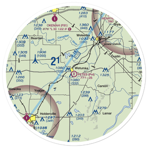 Petes Airpark (8OL1) VFR Sectional Sticker (30 mile)
