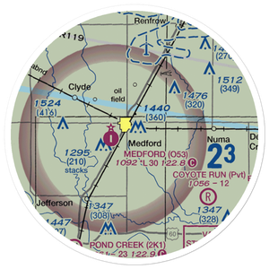 Cc & M Airport (8OK7) VFR Sectional Sticker (20 mile)