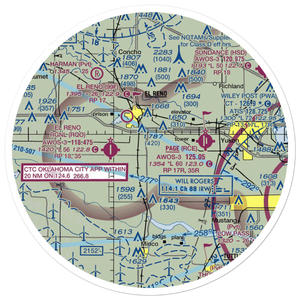 Baker Airstrip (8OK2) VFR Sectional Sticker (30 mile)