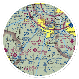 Warbonnet Airport (8OK1) VFR Sectional Sticker (30 mile)