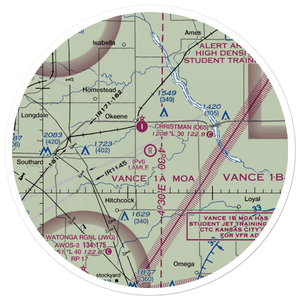 Lamle Airport (8OK0) VFR Sectional Sticker (30 mile)