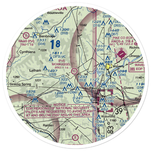 Morkassel Field (8OI9) VFR Sectional Sticker (30 mile)