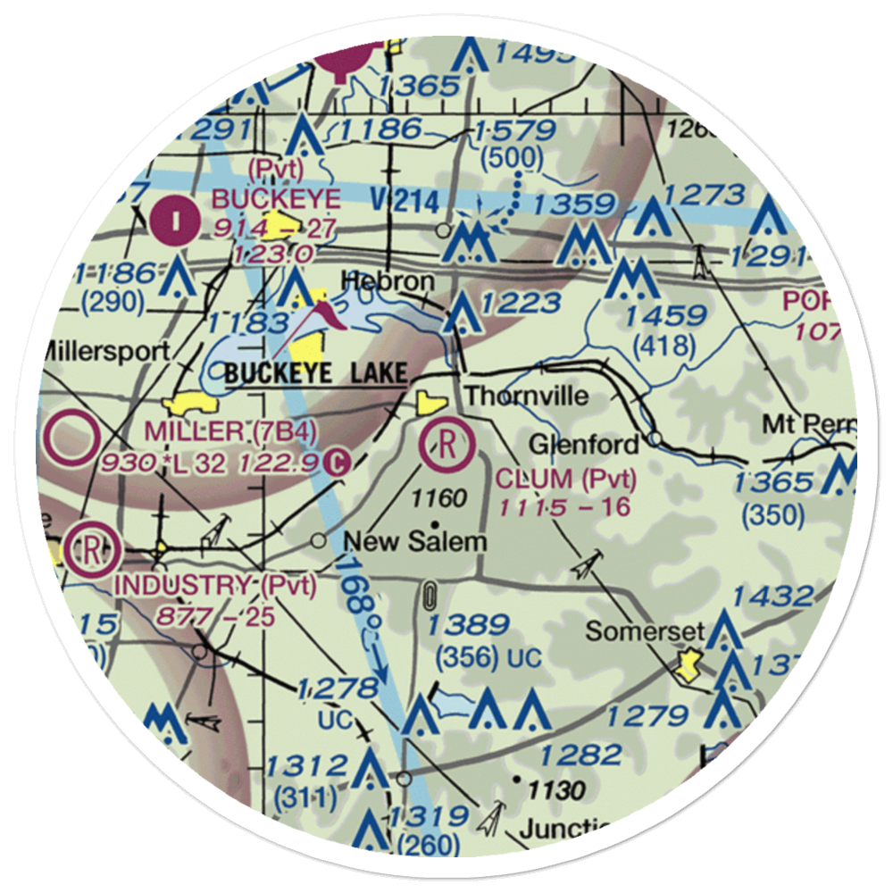 Clum Airport (8OI5) VFR Sectional Sticker (20 mile) 