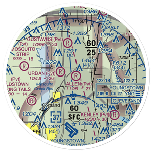 Allen Airport (8OI3) VFR Sectional Sticker (20 mile)