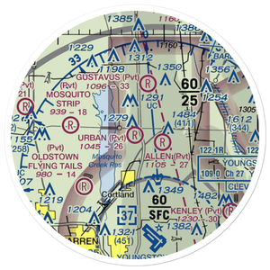 Urban Airport (8OH5) VFR Sectional Sticker (20 mile)