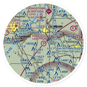York Aerodrome (8OH4) VFR Sectional Sticker (20 mile)