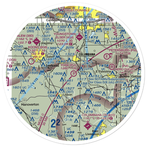 York Aerodrome (8OH4) VFR Sectional Sticker (30 mile)