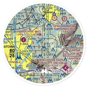J and B Sky Ranch Airport (8OH3) VFR Sectional Sticker (20 mile)