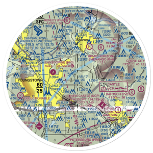J and B Sky Ranch Airport (8OH3) VFR Sectional Sticker (30 mile)