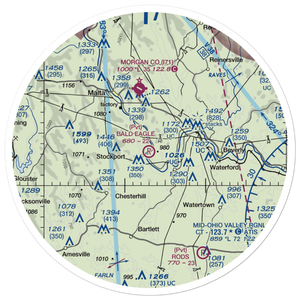 Bald Eagle Field (8OA7) VFR Sectional Sticker (30 mile)