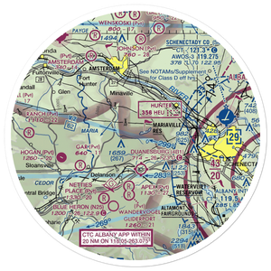 Mariaville Aerodrome (8NY5) VFR Sectional Sticker (30 mile)