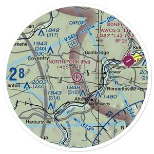 North Fork Airport (8NY3) VFR Sectional Sticker (20 mile)