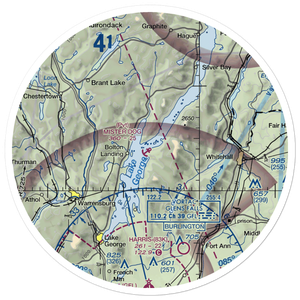 Mister Dog Seaplane Base (8NK8) VFR Sectional Sticker (30 mile)